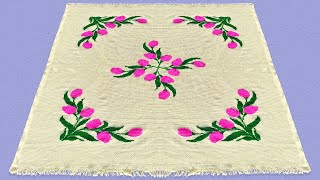 Cross Stitch Dusuti table cloth design | दोसुति टेबल क्लॉथ डिजाइन बनाने का आसान तरीका | Desi Design