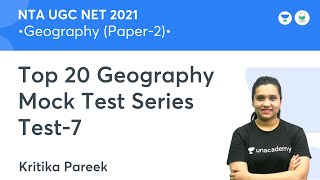 Top 20 Geography Mock Test Series | Test-7 | Geography | NTA UGC NET JRF 2021 | by Kritika Pareek screenshot 4