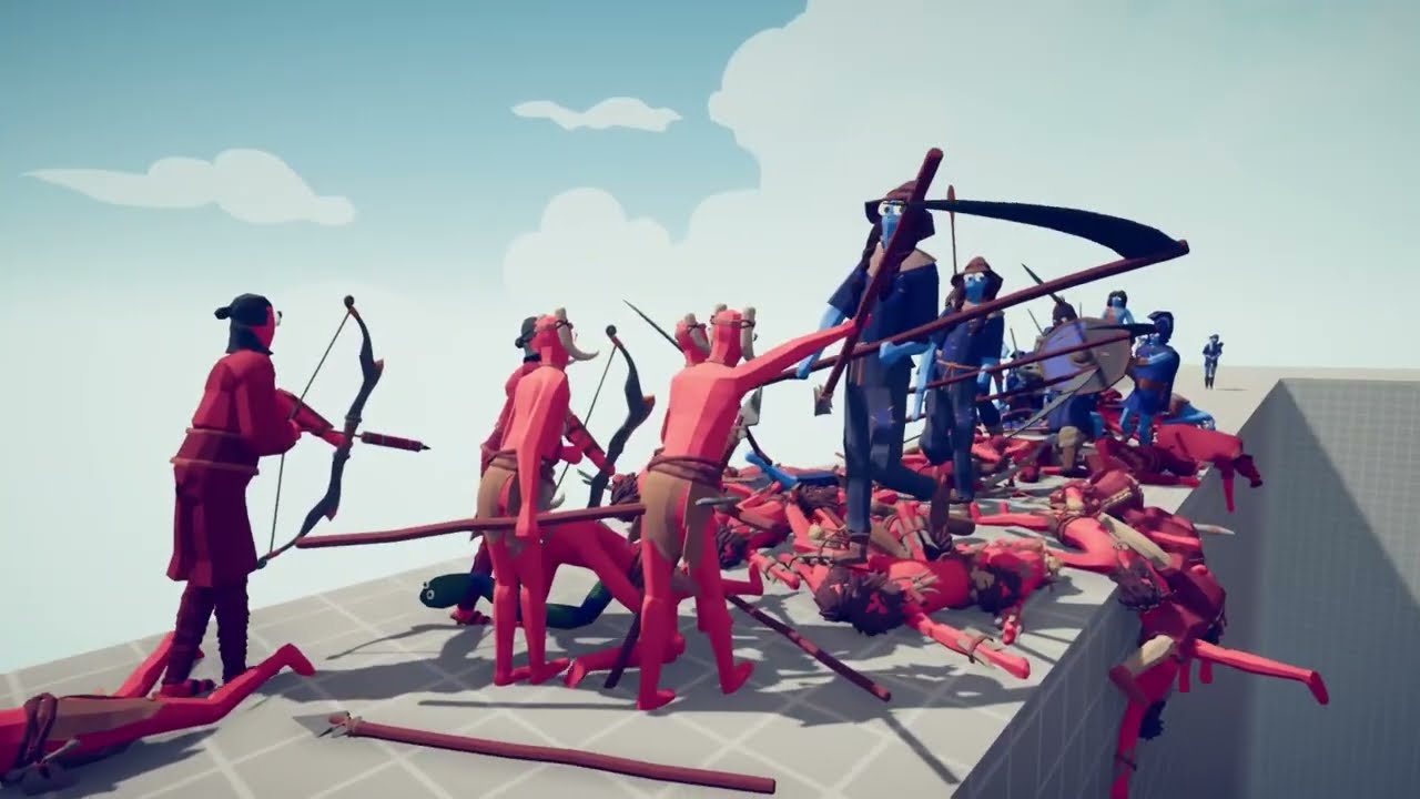 100 Red Army vs 100 Blue Army – Who Wins? | TABS Battle