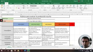 Explicación Excel rúbricas