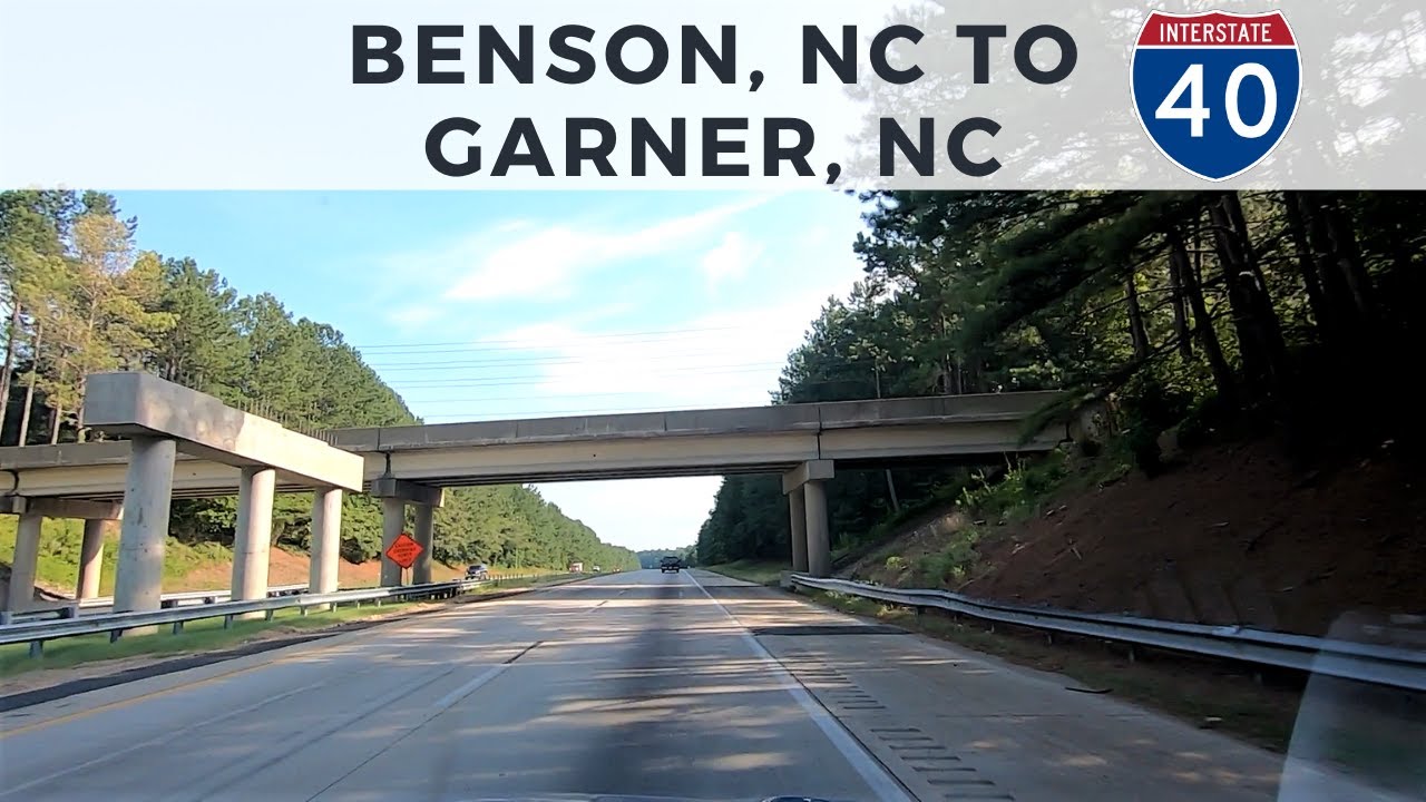 Driving from Benson, NC to Garner, NC via I40 West YouTube