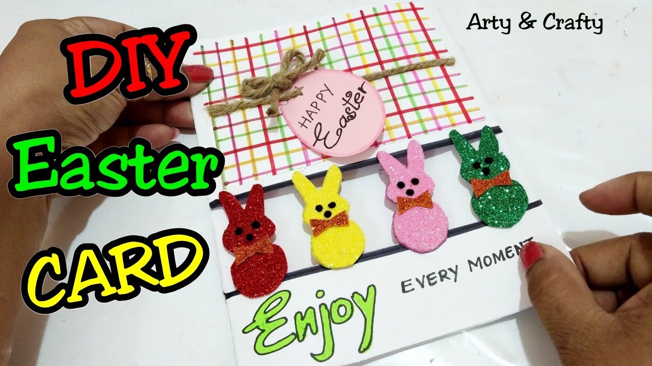 Easy Handmade Easter Bunny Card | Easter Crafts for Kids | Easter Cards Ideas by Arty & Crafty