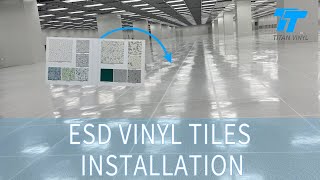 How to Install ESD Tiles, Anti static / Conductive PVC Tile Installation -- Titan Vinyl