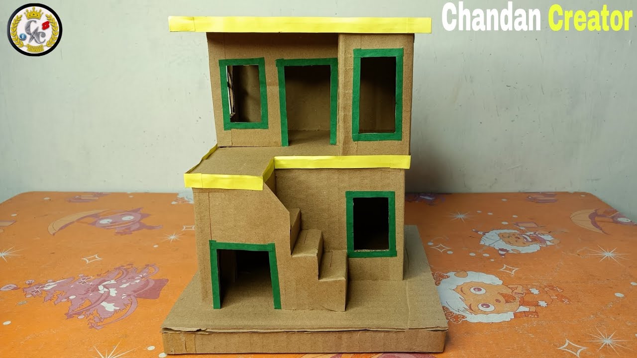 Amazing Cardboard House I DIY Miniature Cardboard House I How to Make a Beautiful  Cardboard House .