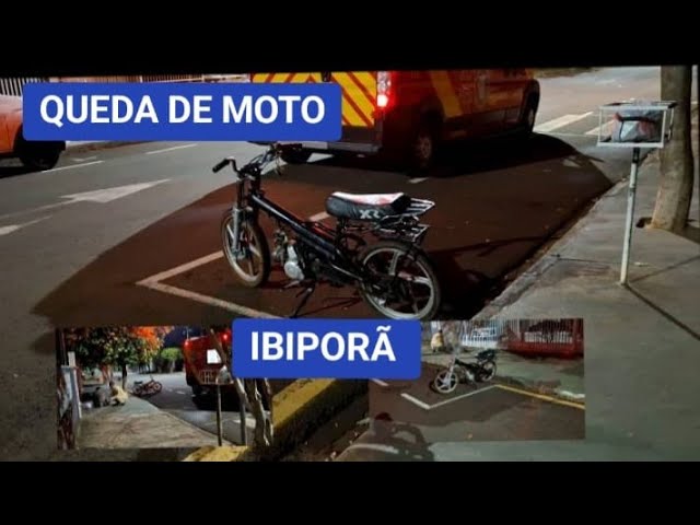 MOTOCICLISTA SOFRE QUEDA NA RUA VITORIANO VALENTE EM IBIPORÃ