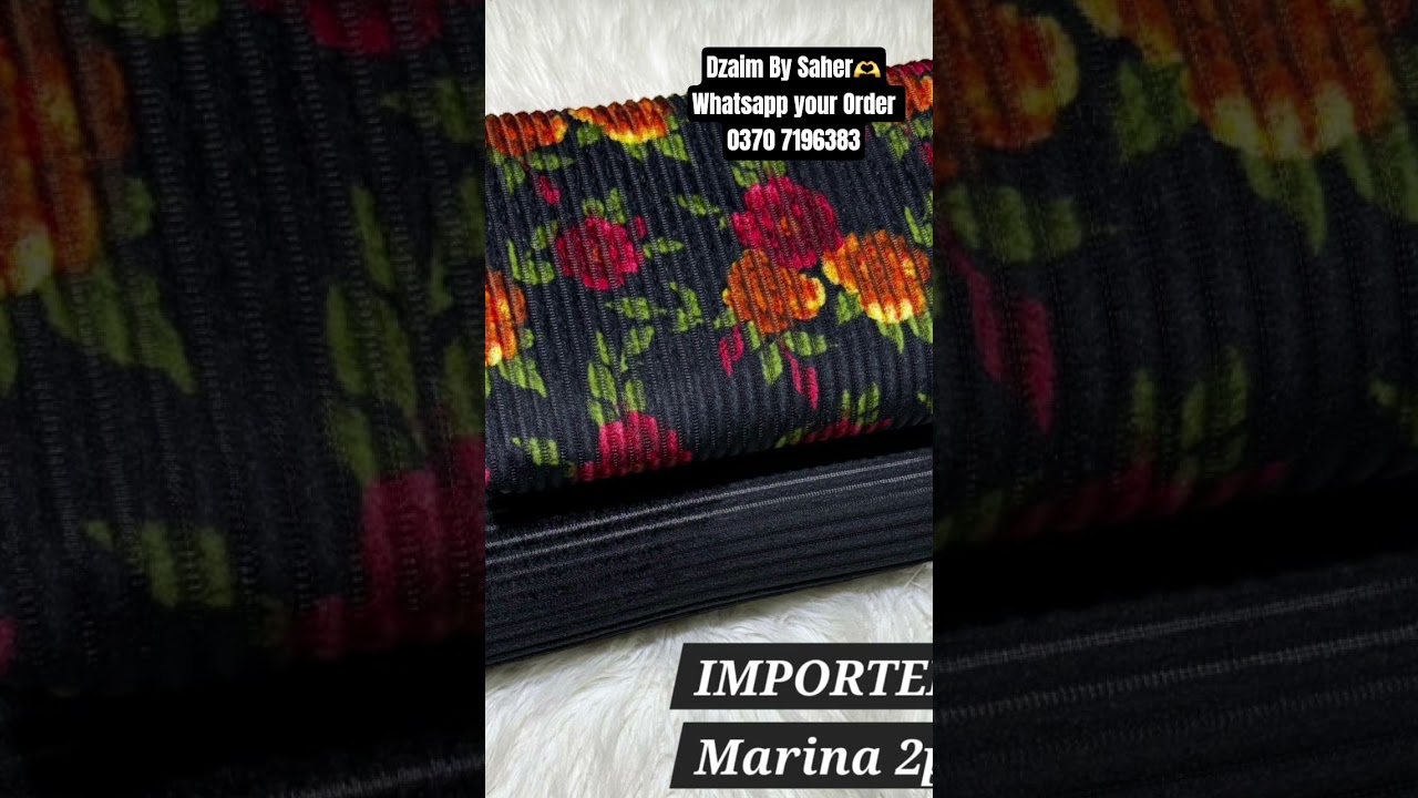 2100pkr_ *IMPORTED MARINA COTRI*  *2 pc COLLECTION*• ⁠Fabric  *SOFT MARINA COTRI* 