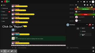 How to Report a inappropriate Message in Chat4Kids (C4K)