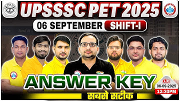 UPSSSC PET Exam Analysis 2025 | UP PET 6 Sept 2025 Shift 1st Analysis | PET Answer Key & Cut Off