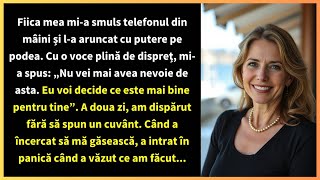 Fiica mea mi-a smuls telefonul din mâini și l-a aruncat cu putere pe podea.