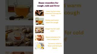 Home remedies for cough ,cold and fever 🤒 #healthtips #activelifestyle #lifestyle