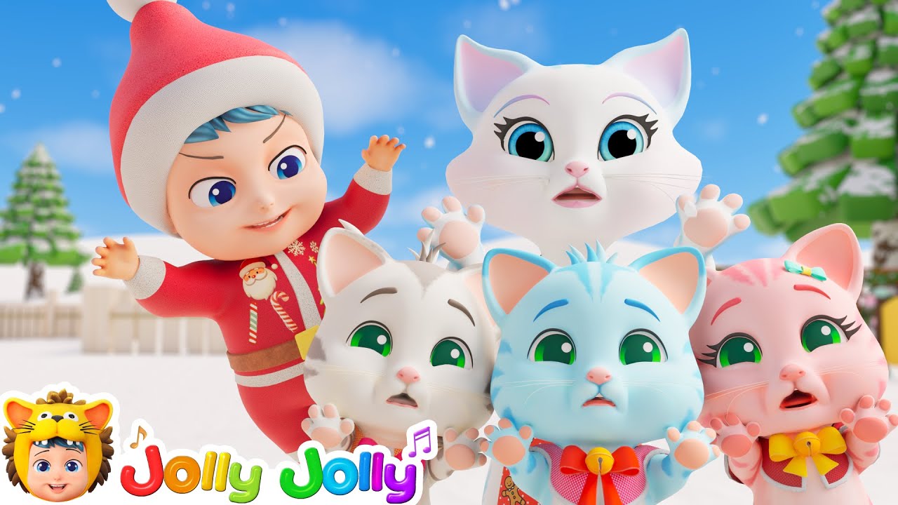 Christmas Three Little Kittens | Where is my mittens | Jolly Jolly - Learn and Play - Nursery Rhymes