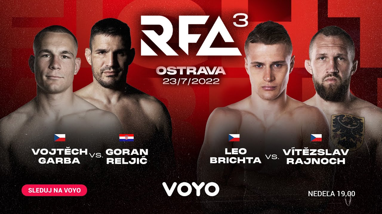 RFA 3 Ostrava - Garba vs. Reljić už v nedeľu o 