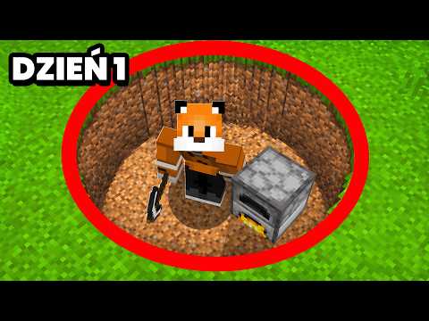 PRZETRWAŁEM 100 DNI w DZIURZE w MINECRAFT