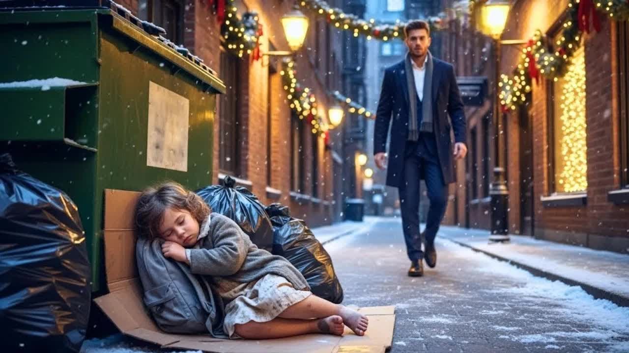 CEO Vater findet an Heiligabend ein Mädchen auf Müll schlafen – die Wahrheit erschüttert ihn