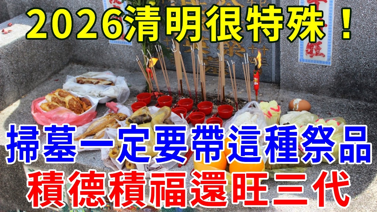 2026清明很特殊！老輩人提醒：上墳祭祖想旺財運積福報，必帶這一物，遵循老傳統，全家三代旺一整年！#清明節 #2026清明 #清明祭祖 #上墳禁忌 #中華傳統文化 #風水習俗 #家族運勢