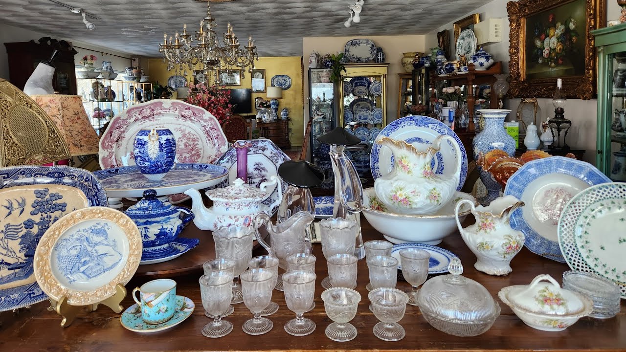 Bad or Good  Antique Malls who make you wrap your items  Haul Hand Painted & Transferware  🎀