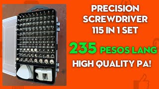 ✅Precision Mini Screwdriver 115 in 1 set Toolbox High Quality and Cheap Screwdriver in Shopee Review