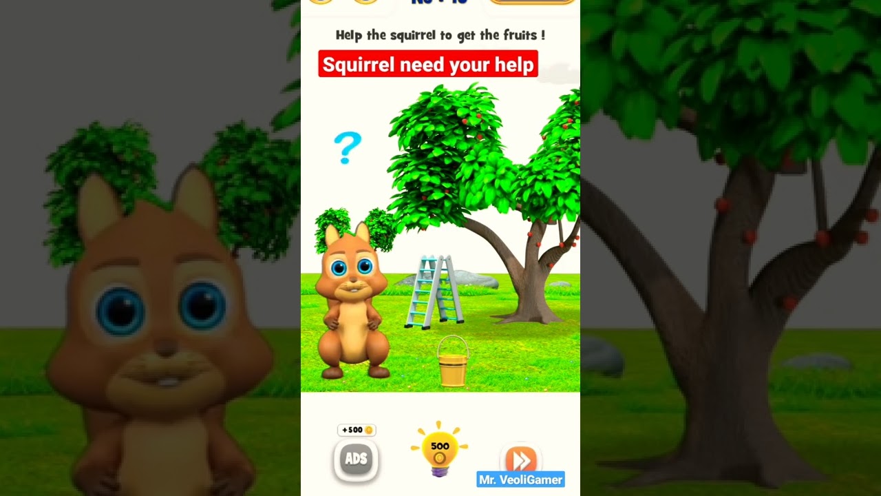 Squirrel need your help - tricky brain puzzle gameplay Android IOS😍!! 