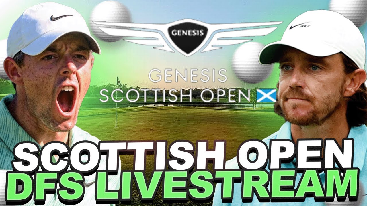 DFS Stream 2023 Genesis Scottish Open Draftkings Player Pool/Ownership, Prize Picks + Live Chat