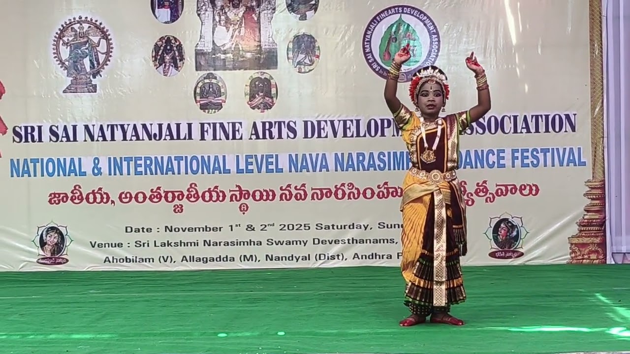 Gitanshi solo performance at ahobilam