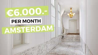 A €6.000.- Per Month Canal Apartment In Amsterdam | Property Tour by Listings