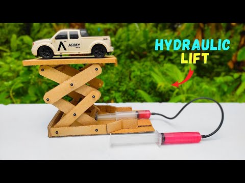 How to Make Hydraulic Powered Lift From Cardboard