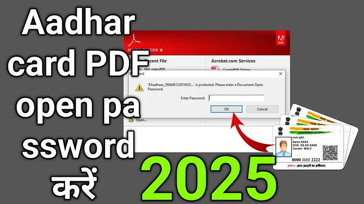 aadhar card pdf open password 2025 l How to Open Your Downloaded e-Aadhaar PDF File