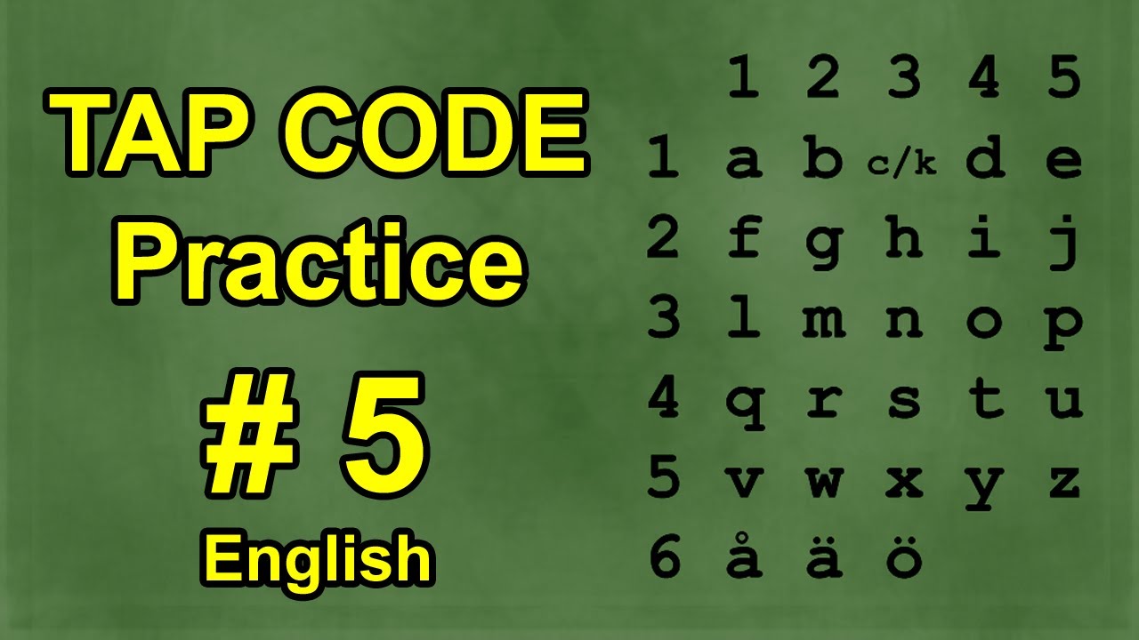TAP CODE Practice 5 (English) YouTube