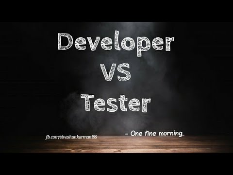 Tester VS Developer - One fine morning