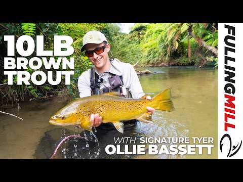 Fishing for HUGE Brown Trout in a Tiny Stream | Signature Tyer Ollie Bassett | New Zealand