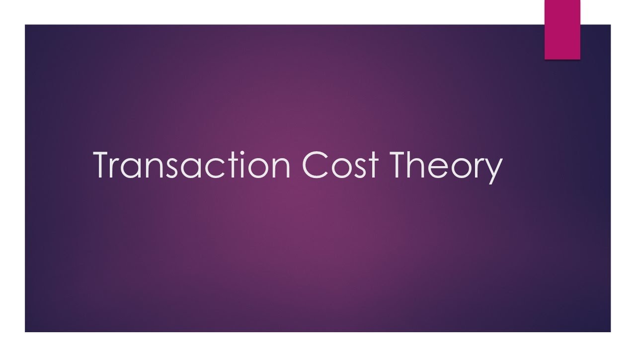 Transaction Cost Theory and Types of Cost in Hindi/Urdu