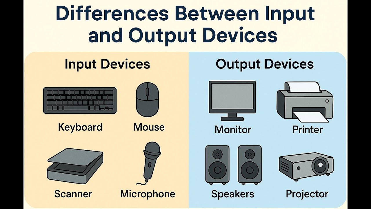 Difference Between Input & Output Devices Details Explain