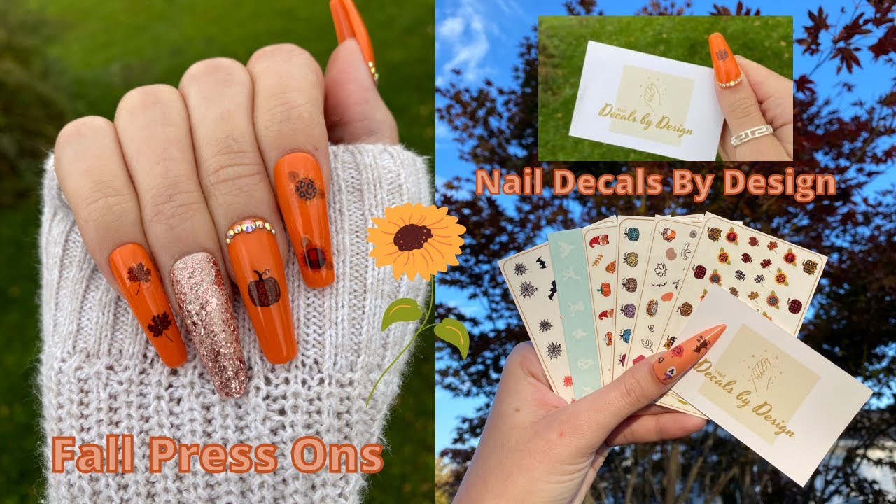 NAIL DECALS BY DESIGN FALL NAILS | PRESS ON NAILS | NAIL DECALS BY DESIGN WATER DECALS