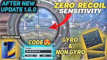 POCO X3 PRO PUBG New Sensitivity Settings | GYRO & NON GYRO WITH SENSI CODE 🔥 OF NEW UPDATE 1.6.0