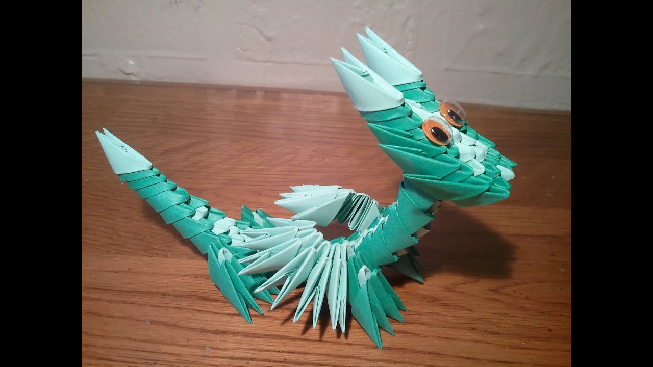 3d origami chinese dragon instructions