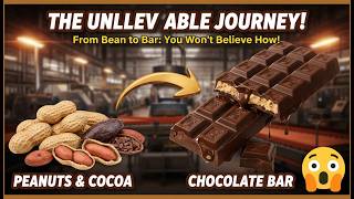 From Peanuts to Chocolate Bars 😳 | Inside Candy Factory Process #chocolate #peanut #chocolatefactory