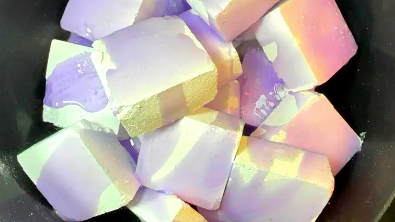 💜Soft GymChalk with Liquid Soap | Crunchy | ASMR | Satisfying by@ASMRgymchalkIndonesia💜