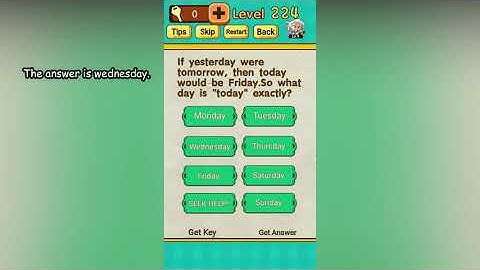 Mr Brain Level 224 If yesterday were tomorrow