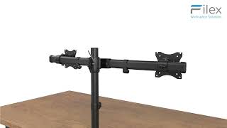 Download Lagu Filex Focus Dual Monitor Arm with Crossbar – Black MP3