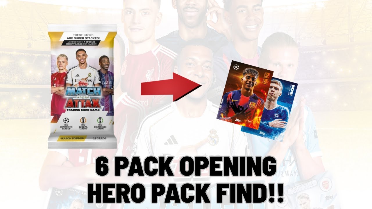 Распаковка наборов Match Attax 25/26 | Распаковка 6 наборов + Нахождение героического набора!
