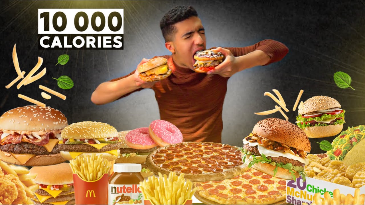 تحدي أكل 10000 سعرة حرارية في يوم واحد!! آخر تحدي