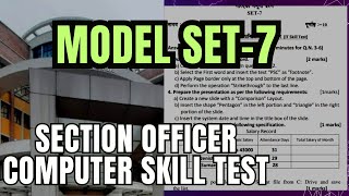 Officer Computer Skill Test loksewa aayog | model Set 7