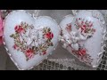 Decoupage Vintage Hearts Ornaments DIY 💡 🎁 Air Dry Clay Ideas