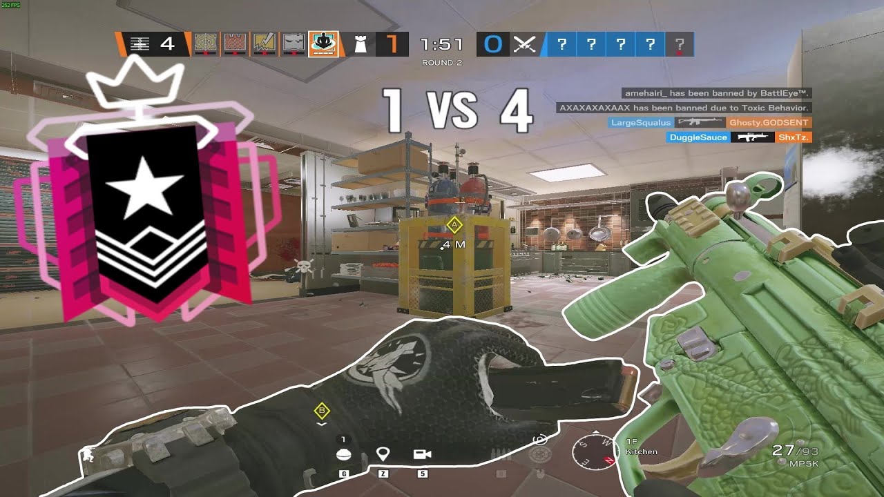 Nasty 1v4 Champion Clutch - Rainbow Six Siege - YouTube
