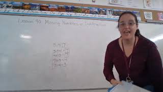 Missing Numbers in Subtraction (B3L40)