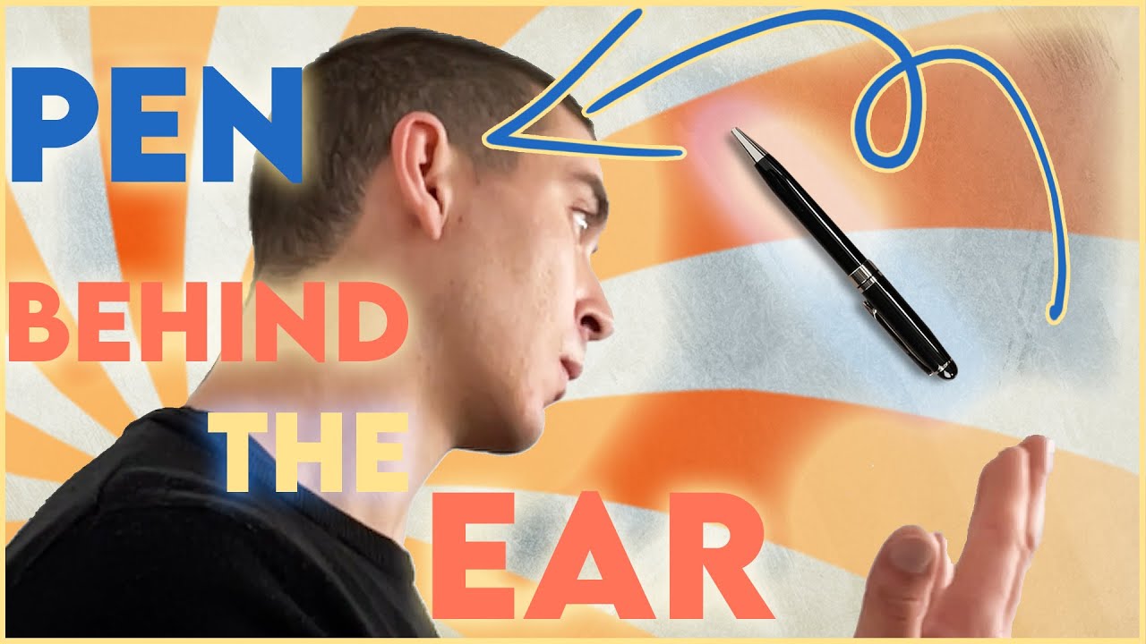Pen Behind the Ear How to throw a pen and catch it behind your ear