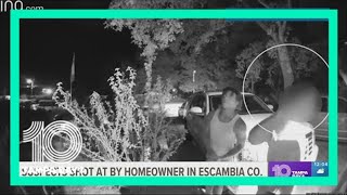 VIDEO: Suspects shot at by homeowner in Escambia County