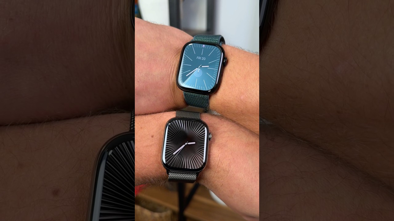 New Apple Watch Series 10 in Titanium and Jet Black Aluminum! Which watch you like better?