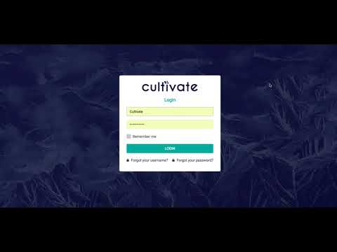 How to Login on Cultivate (Authorised User)