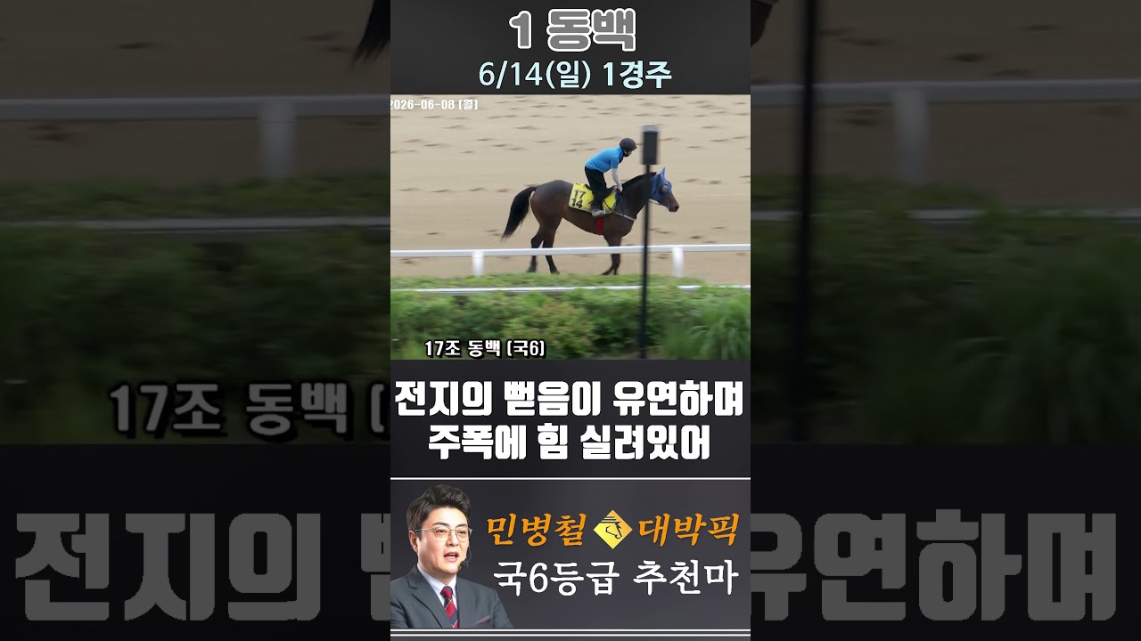 [서울 경마] 민병철 대박픽 2026년 6월 14일 일요 1R 추천마3 #경마 #horse #하이라이트 #automobile #한국마사회 #게임 #비트코인 #뉴스 #korean